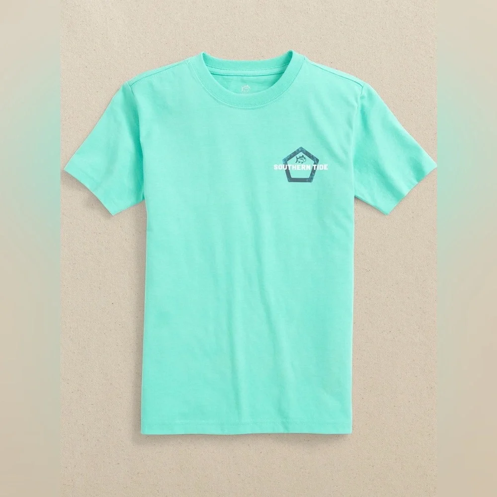 NWT Southern Tide Kid’s Ride the Tide Beach Coastal Casual Skipjack Fish Tee XS